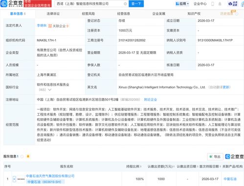 中曼石油跨界布局AI 成立智能信息科技公司，聚焦上海信息安全軟件開發(fā)
